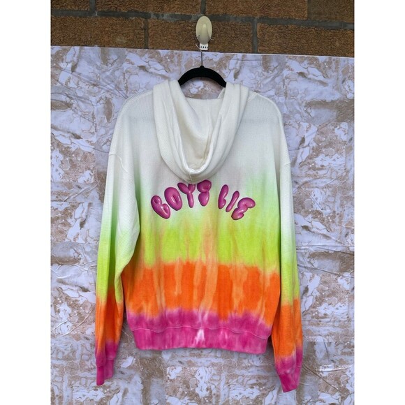 BOYS LIE Sour Patch Racer Ombré Thermal Knit Hoodie size XS/S - Picture 7 of 12